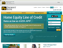Tablet Screenshot of fremontbank.com